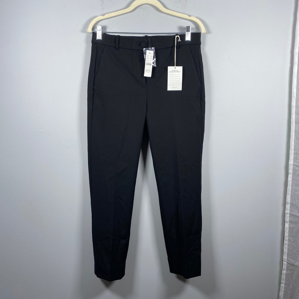 J.Crew High-Rise Cameron Pant Women's 6 Black Ankle Four Season Stretch‎ H6573